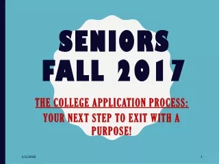 SENIORS FALL 2017