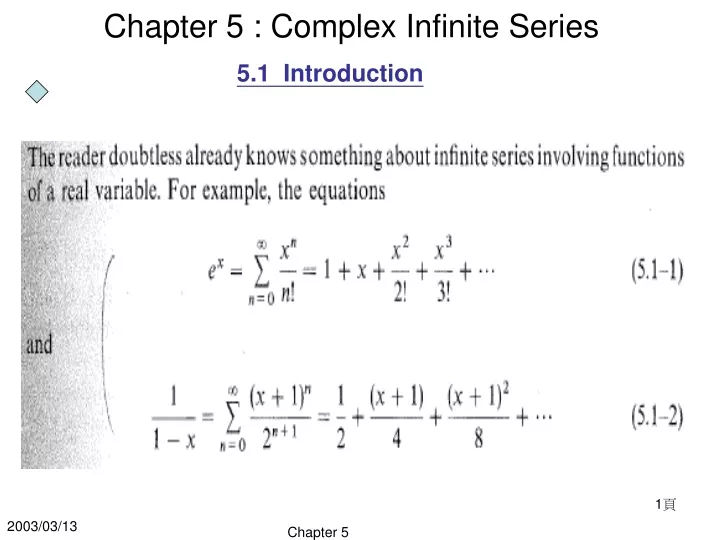chapter 5 complex infinite series