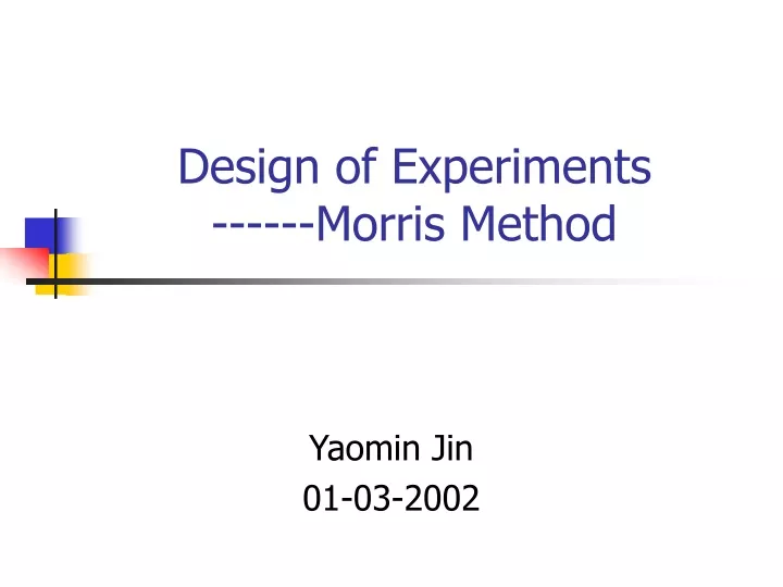 design of experiments morris method