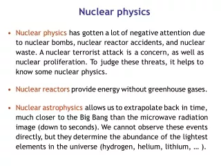 Nuclear physics