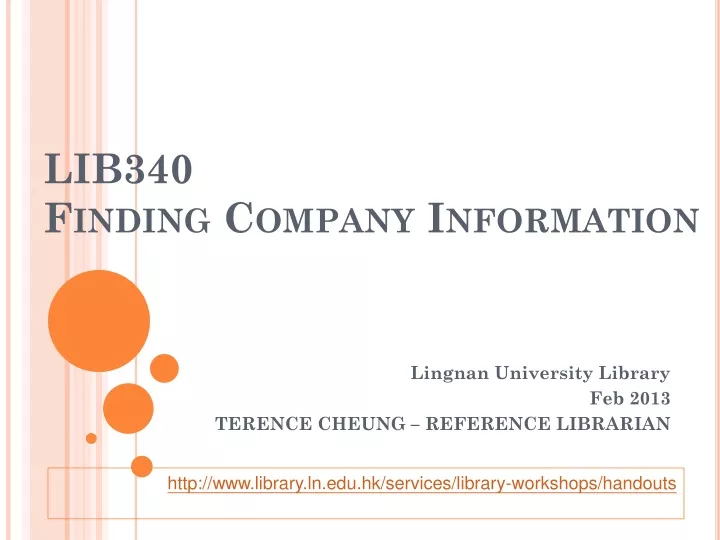 lib340 finding company information