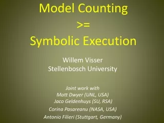 Model Counting &gt;= Symbolic Execution