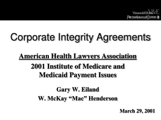 Corporate Integrity Agreements