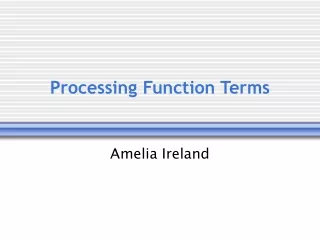 Processing Function Terms