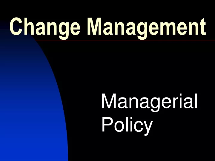 change management