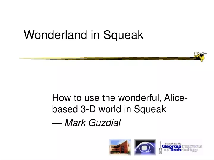 wonderland in squeak