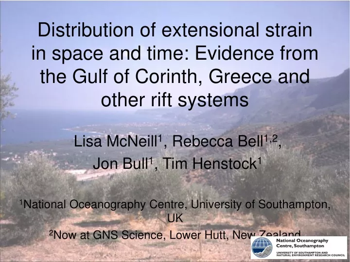 distribution of extensional strain in space