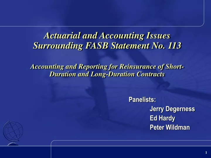 actuarial and accounting issues surrounding fasb