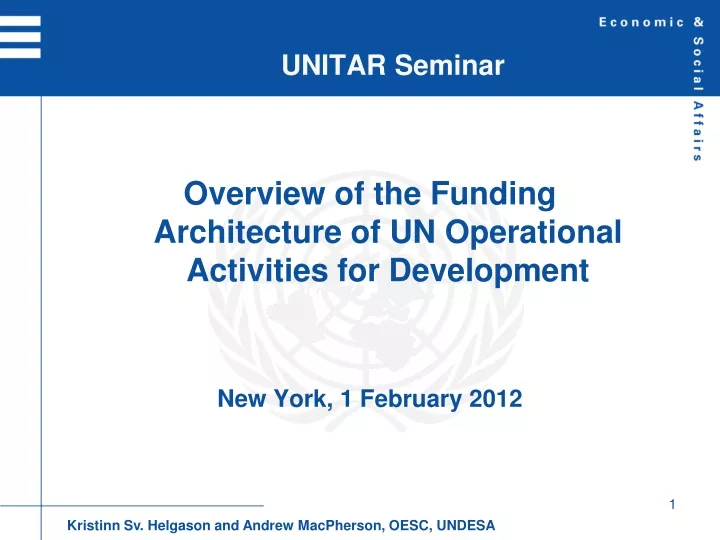 unitar seminar