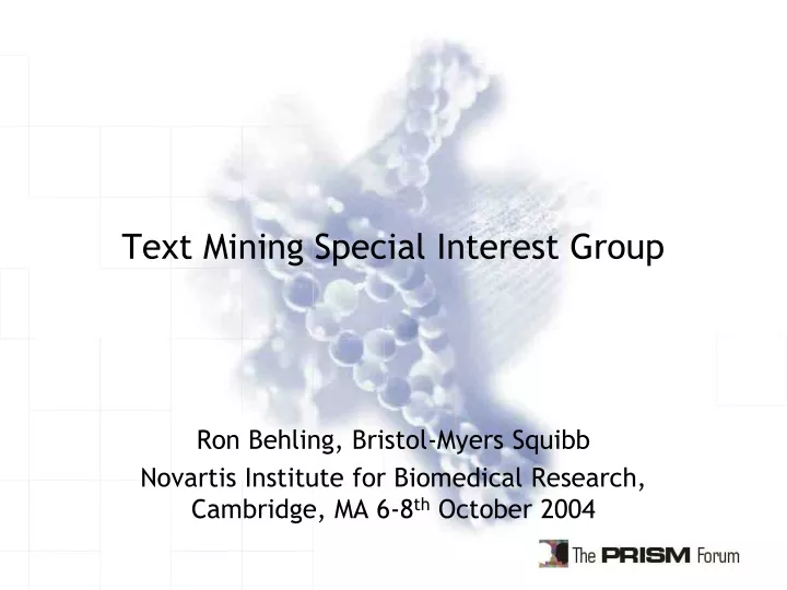 text mining special interest group