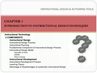 INSTRUCTIONAL DESIGN &amp; AUTHORING TOOLS