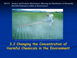 3.2 Changing the Concentration of Harmful Chemicals in the Environment