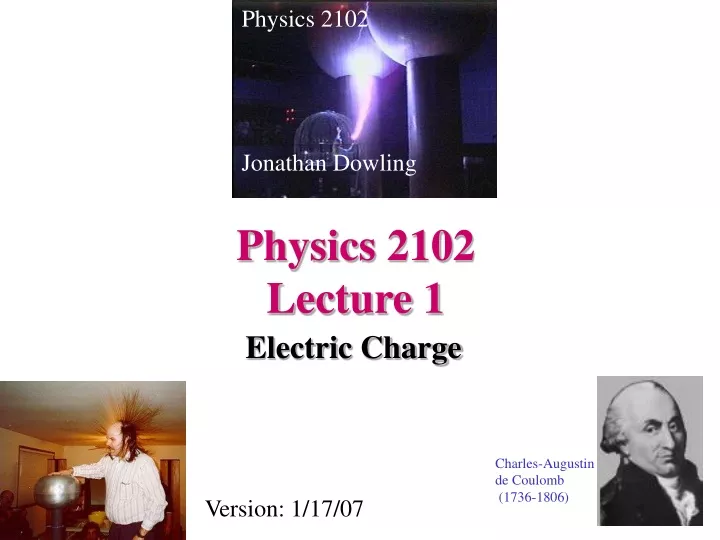 physics 2102 lecture 1