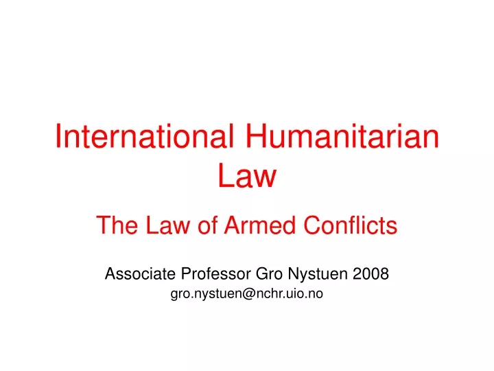international humanitarian law