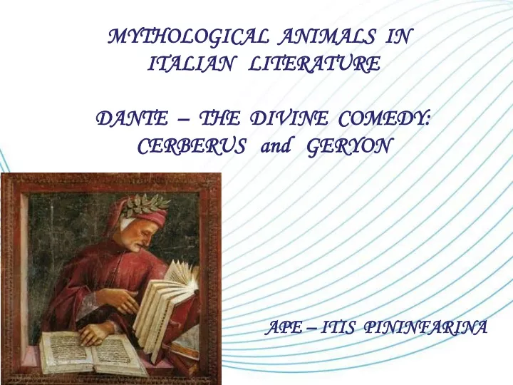 mythological animals in italian literature dante