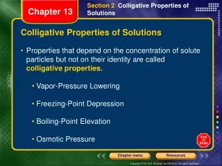 Colligative Properties of Solutions