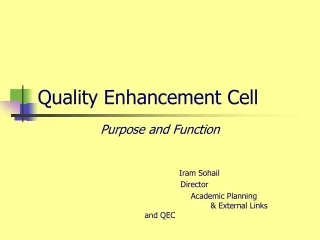 Quality Enhancement Cell