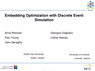 Embedding Optimization with Discrete Event Simulation