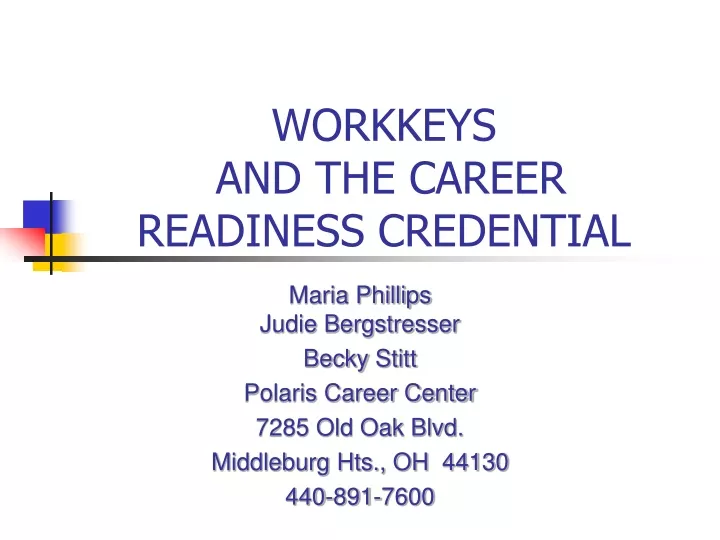 workkeys and the career readiness credential