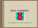 REAL NUMBERS - slide 1