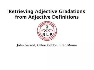 Retrieving Adjective Gradations from Adjective Definitions