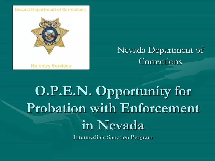 o p e n opportunity for probation with enforcement in nevada intermediate sanction program