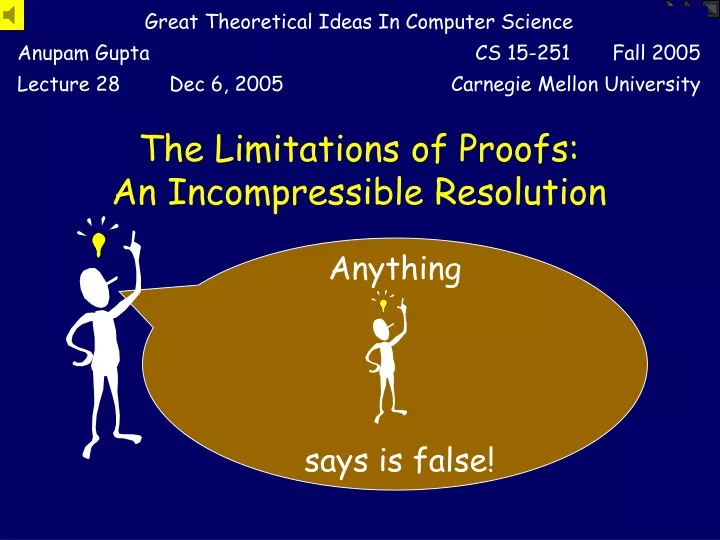the limitations of proofs an incompressible resolution
