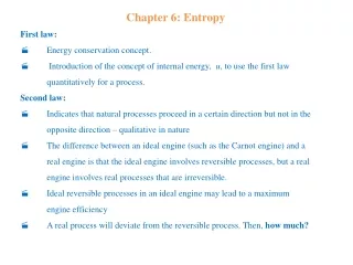 Chapter 6:  Entropy