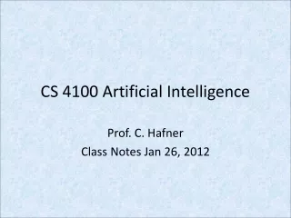 CS 4100 Artificial Intelligence