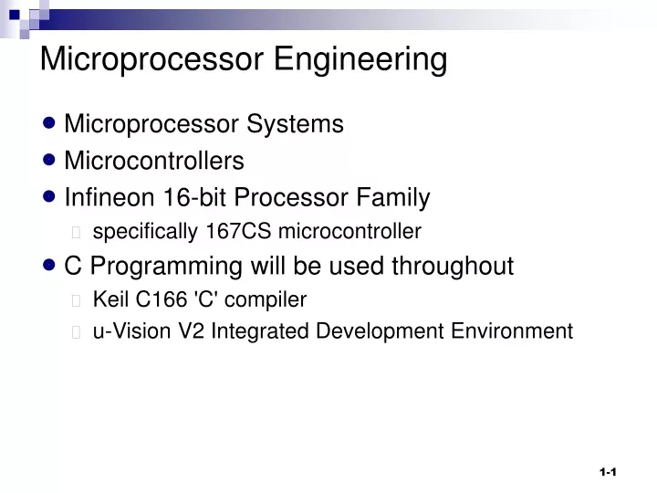 microprocessor engineering