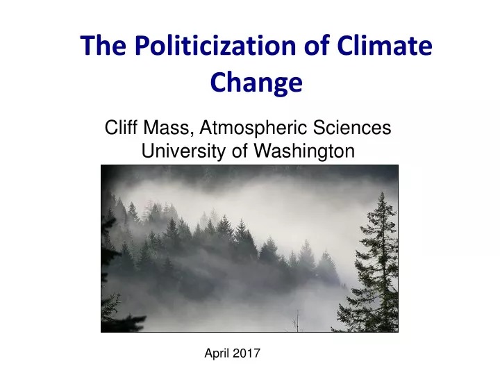 the politicization of climate change