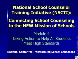 National Center for Transforming School Counseling