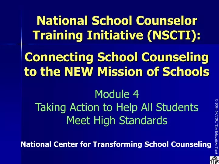 national center for transforming school counseling
