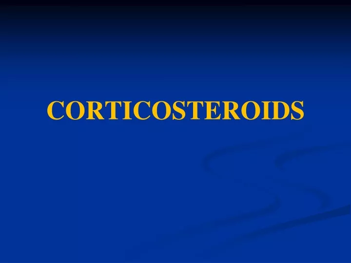 corticosteroids