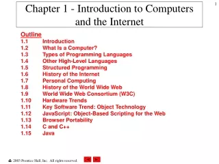 Chapter 1 - Introduction to Computers and the Internet