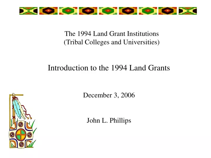 the 1994 land grant institutions tribal colleges