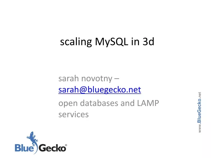 scaling mysql in 3d