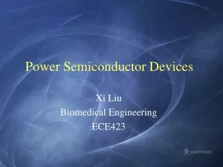 Power Semiconductor Devices