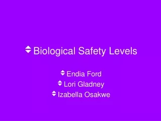 Biological Safety Levels