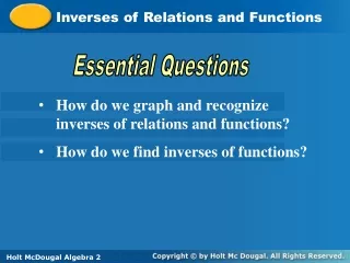 Inverses of Relations and Functions