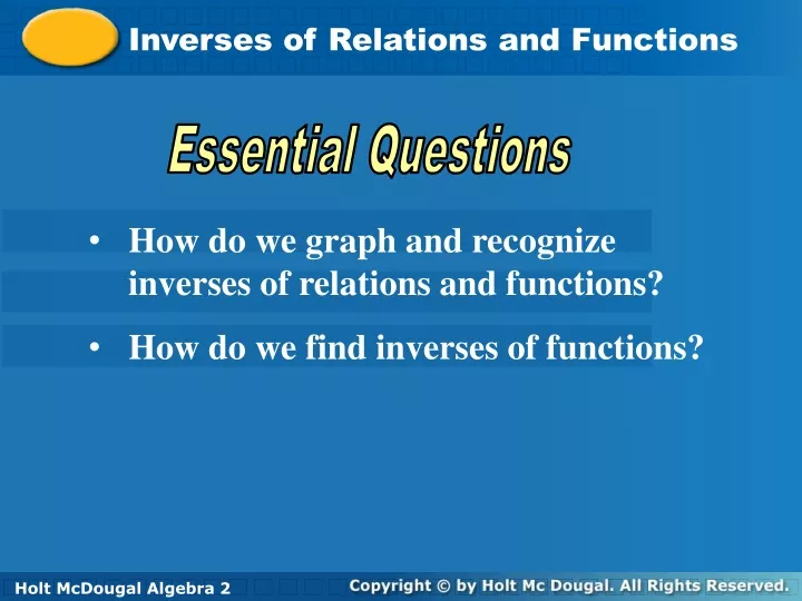 inverses of relations and functions