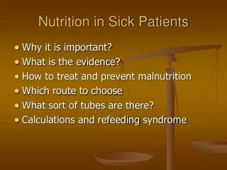 Nutrition in Sick Patients