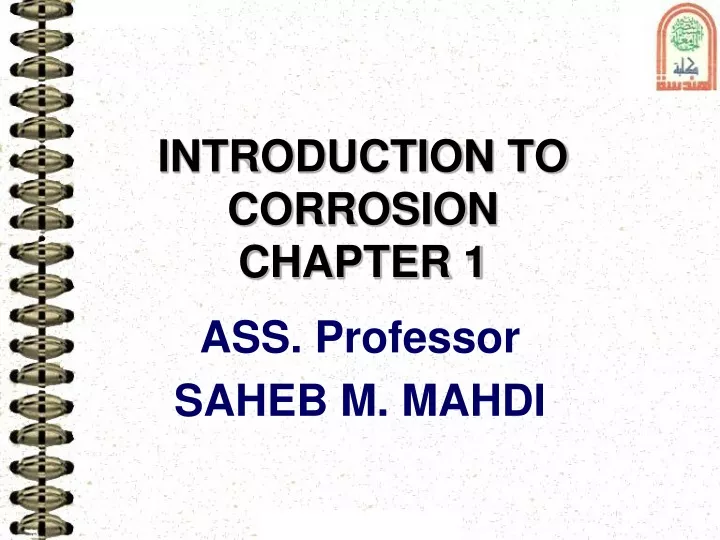 introduction to corrosion chapter 1