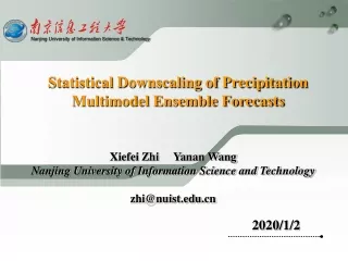 Statistical Downscaling of Precipitation Multimodel Ensemble Forecasts