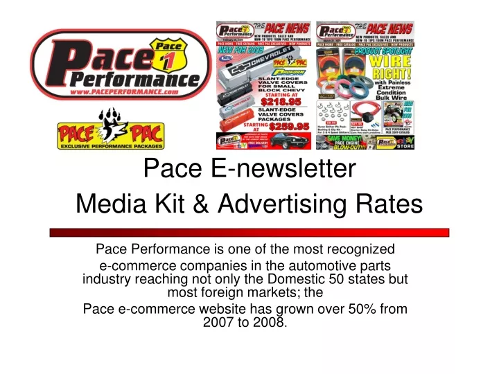 pace e newsletter media kit advertising rates