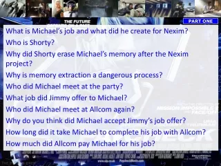 What is Michael’s job and what did he create for Nexim? Who is Shorty?