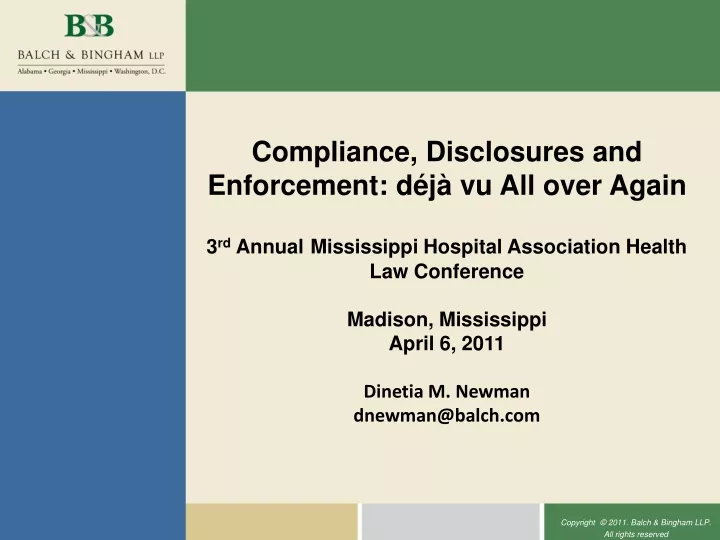 compliance disclosures and enforcement