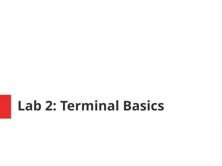 lab 2 terminal basics