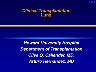 Clinical Transplantation Lung