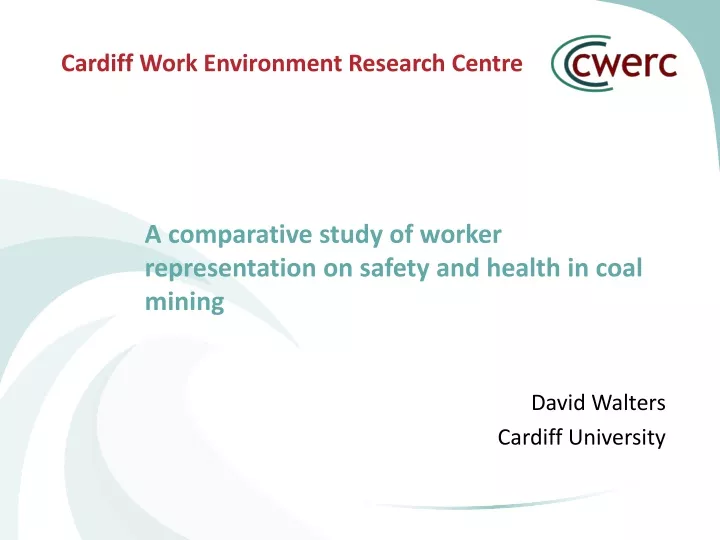 a comparative study of worker representation on safety and health in coal mining